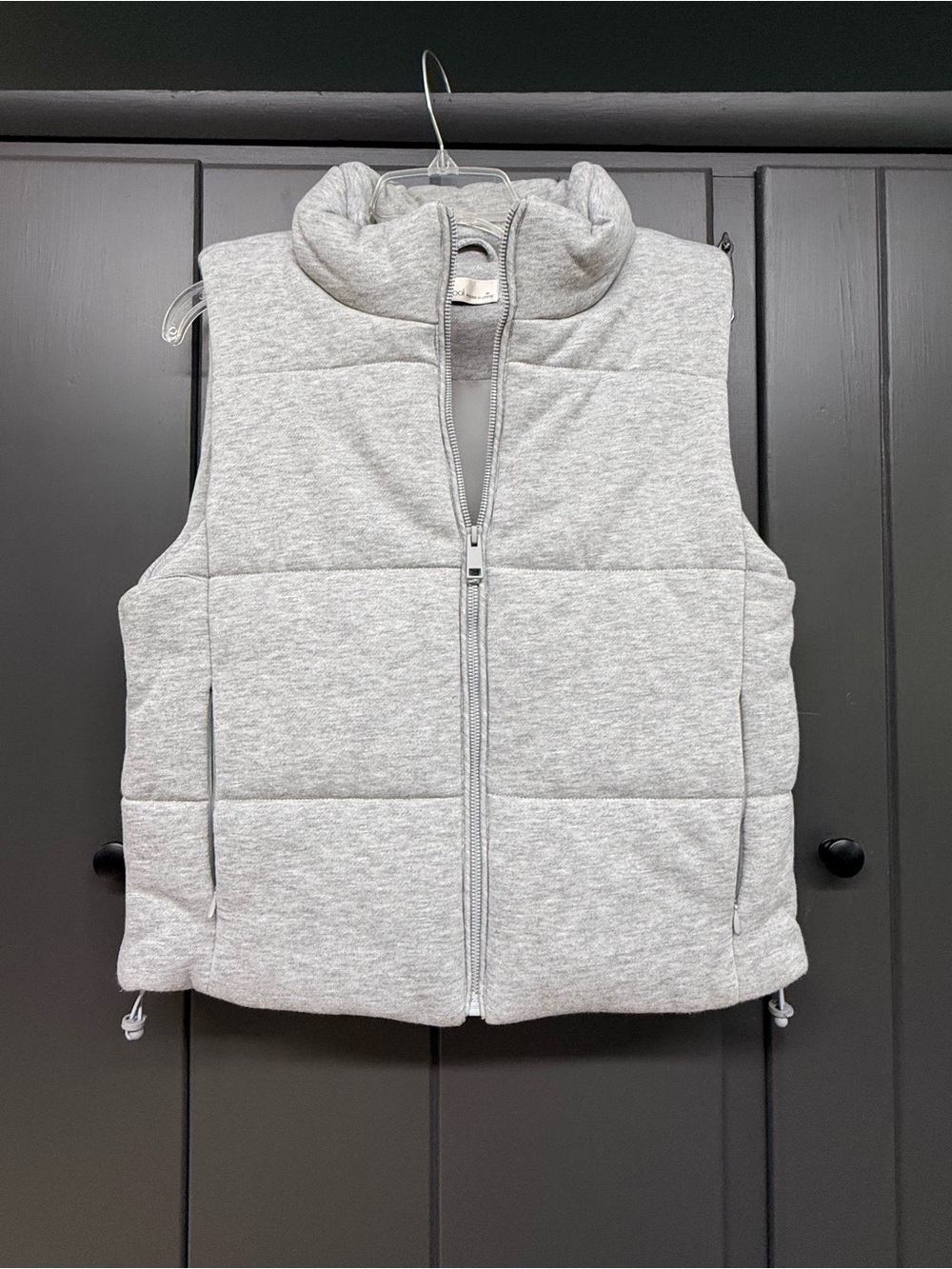 BE COOL Light Gray Quilted Puffer Vest